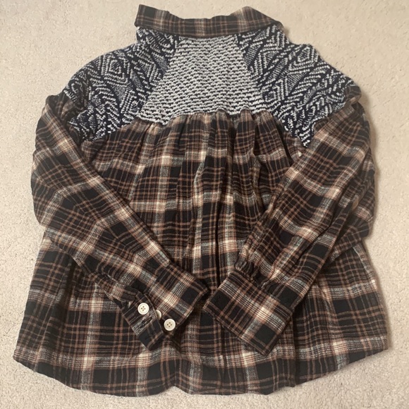 Free People Oversized Plaid Button Up Shirt - Picture 7 of 7